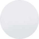 Minimalist Ergo Operative desk mat. Round, white surface for modern office, open spaces, or studio.