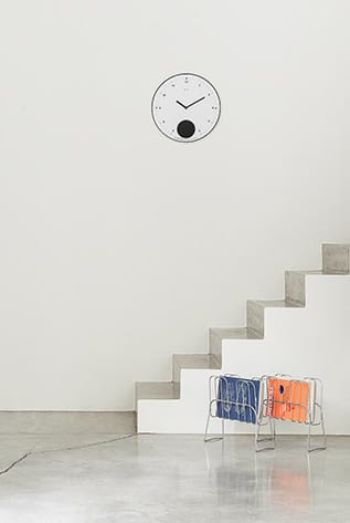 Minimalist white wall clock. Rexite Clocks - Desk Accessories for stylish timekeeping.