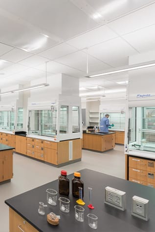 Bright, modern laboratory featuring durable, adaptable Laboratory Furniture solutions for education and research.