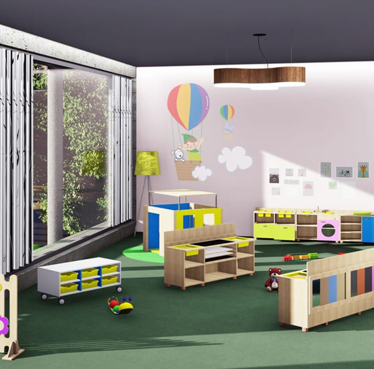 Bright, modern Nursery & Children's furniture in a playful learning environment.