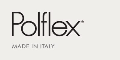 Λογότυπο Polflex. Σήμα Made in Italy.