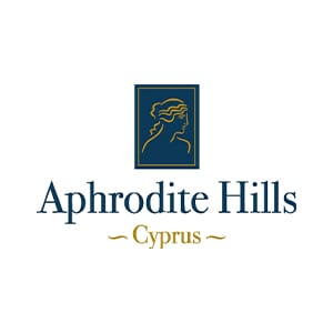 Λογότυπο του Aphrodite Hills. Το λογότυπο απεικονίζει το προφίλ της θεάς Αφροδίτης.