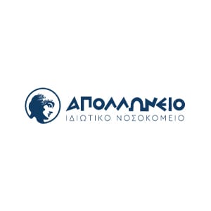 Λογότυπο του Apollonion. Το λογότυπο του πελάτη μας με ένα προφίλ μέσα σε κύκλο και την επωνυμία στα ελληνικά.