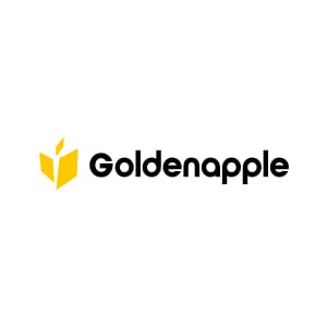 Λογότυπο της Goldenapple. Ένας από τους πελάτες μας, με στιλιζαρισμένο εικονίδιο χρυσού μήλου.