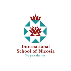Λογότυπο του International School of Nicosia. Το έμβλημα του ISNSchool με σχέδιο λωτού. Οι πελάτες μας.
