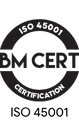 Σήμα πιστοποίησης ISO 45001. Πρότυπο για συστήματα διαχείρισης υγείας και ασφάλειας στην εργασία.