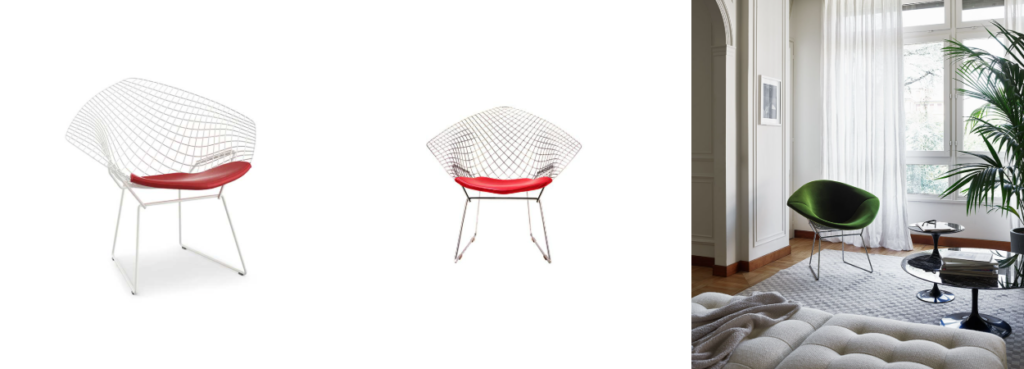 Bertoia Diamond Chair της Knoll, λεπτομέρειες.