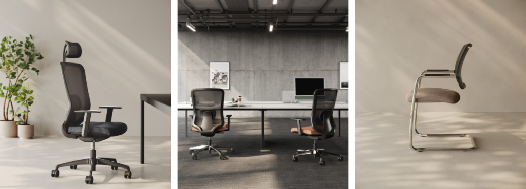 Comfort Task Chair by LAS Mobili, details.