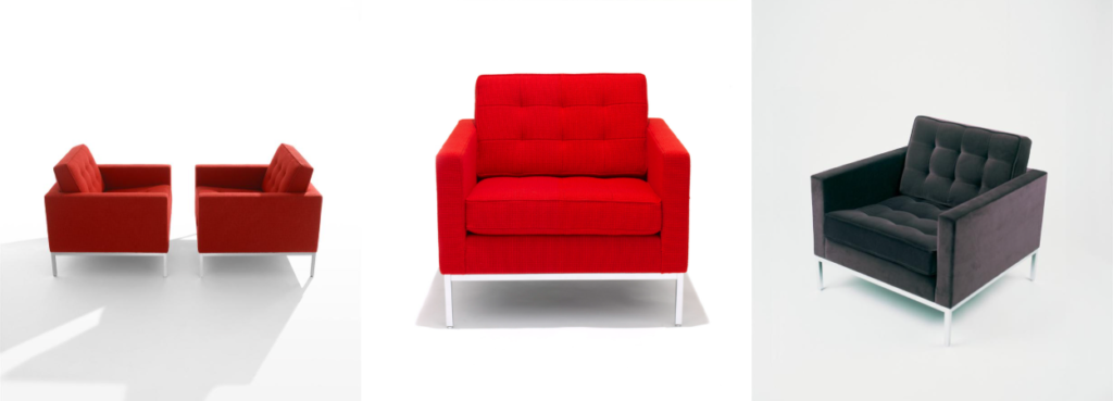 Florence Knoll Lounge Chair by Knoll, details.