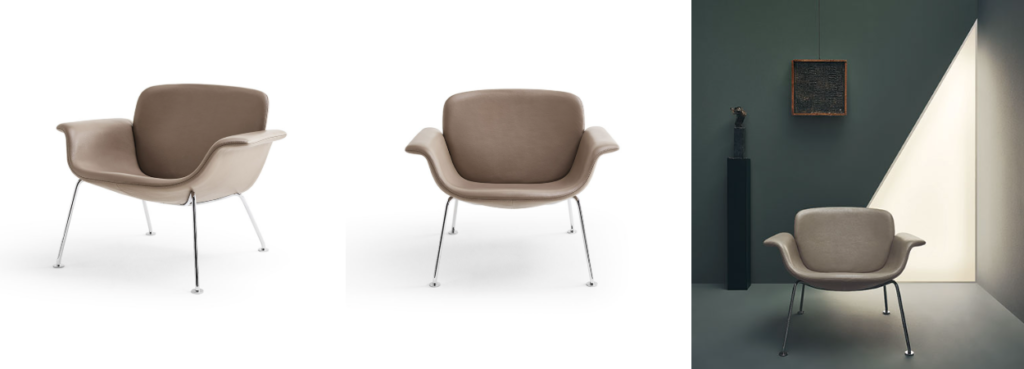 KN04 Lounge Chair by Knoll, details.