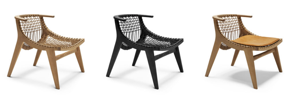Klismos Lounge Chair by Knoll, details.
