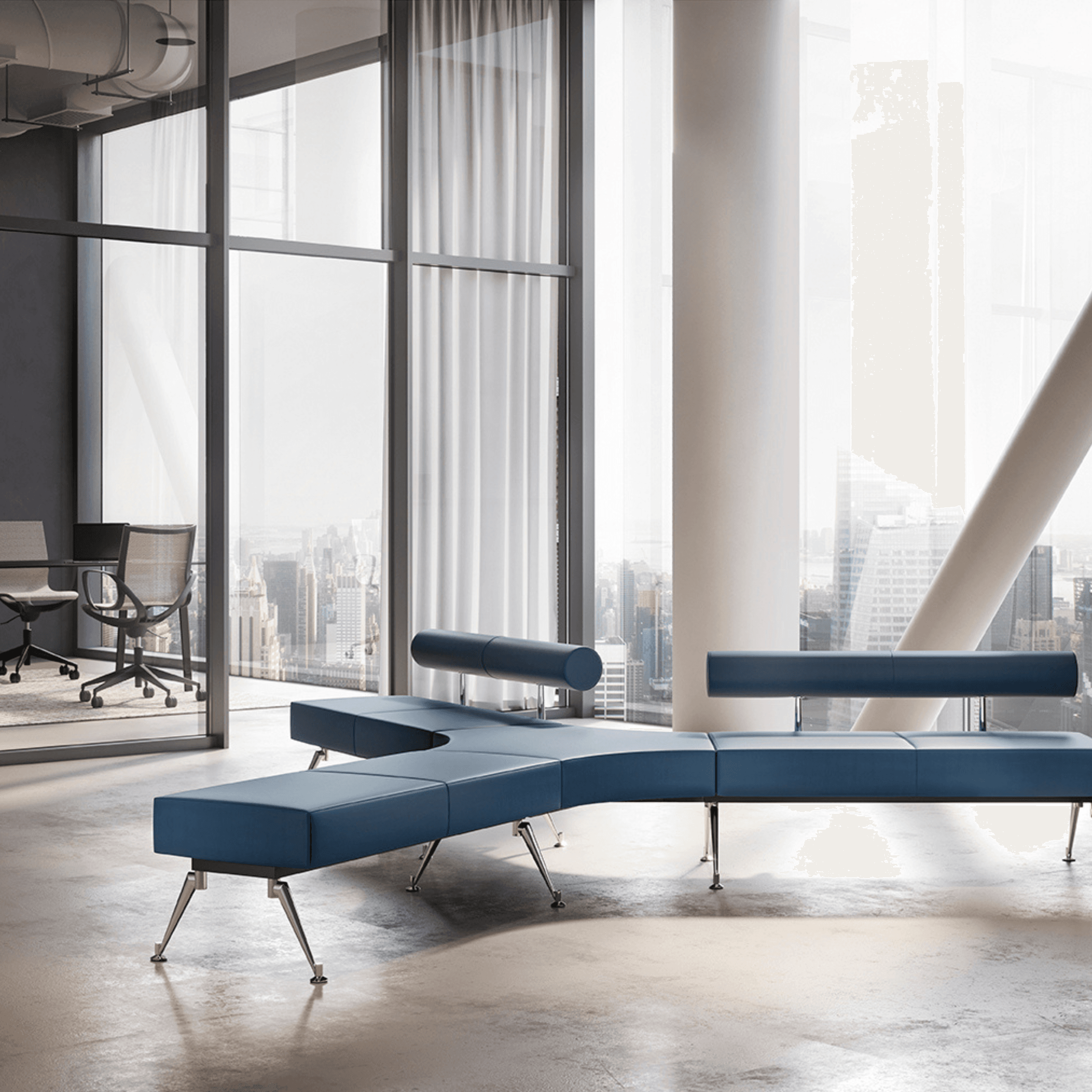 Kastel Kuros 90 seating in a bright open space