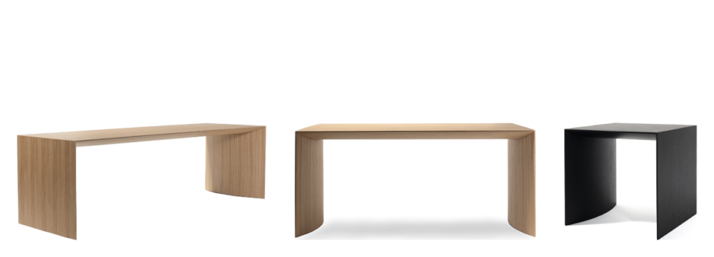 Πάγκος Museum Bench της Infiniti σε δρυ και μαύρο.