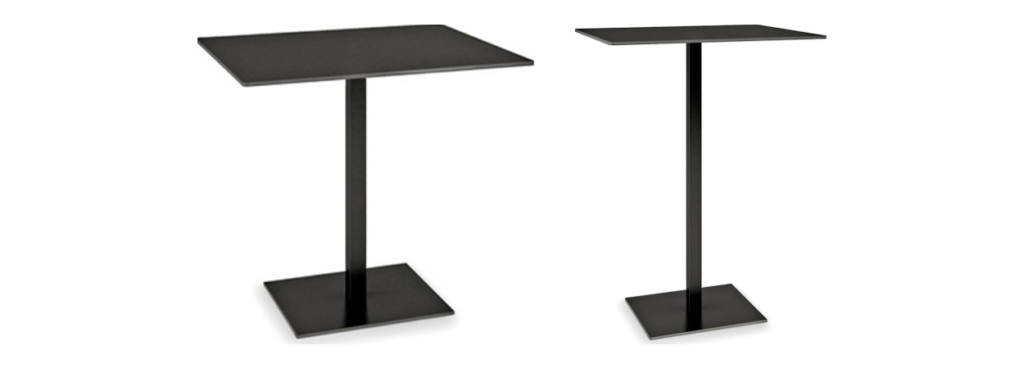 Τραπέζι Plano Table της Infiniti σε χαμηλή και ψηλή εκδοχή.
