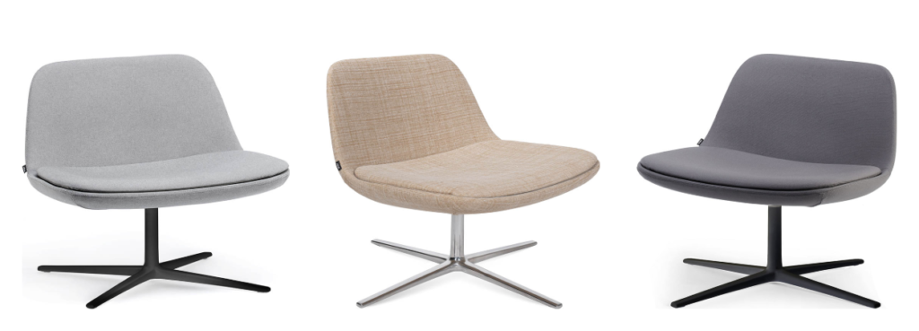 Πολυθρόνα Pure Loop Lounge Chair της Infiniti σε τρία χρώματα ταπετσαρίας.