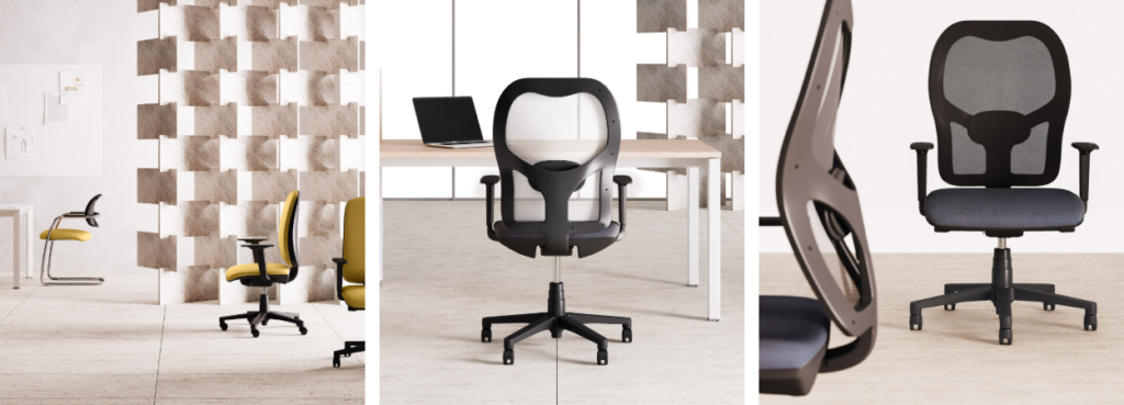 Sistema Task Chair by LAS Mobili, details.