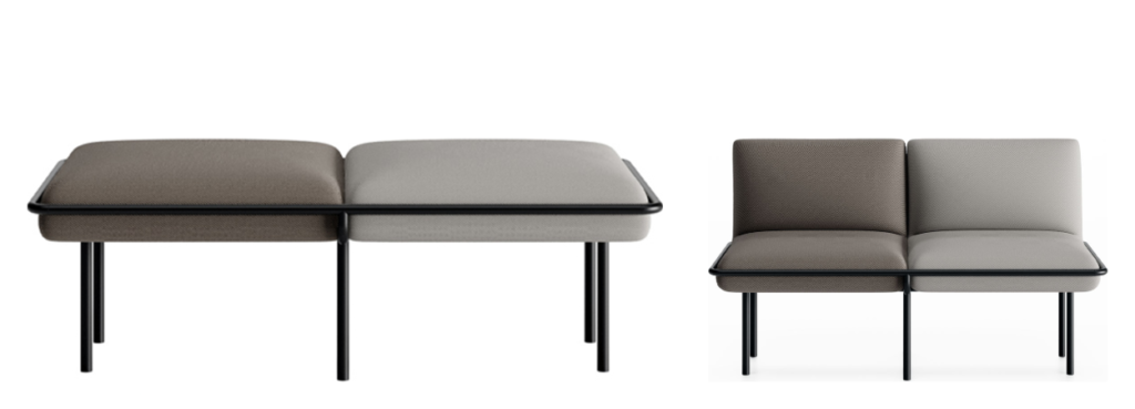 Αρθρωτός καναπές Sys Modular Sofa της Infiniti σε δύο διατάξεις.