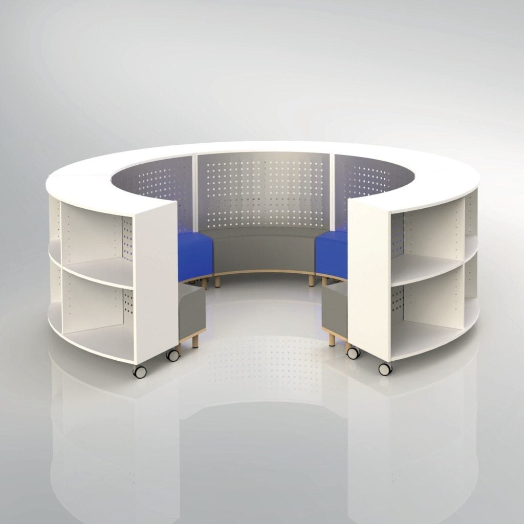 Curved Mobile Bookcases