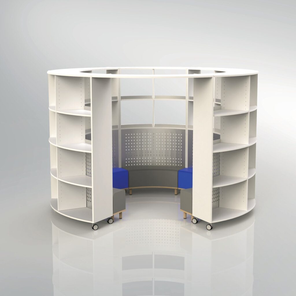 Curved Mobile Bookcases