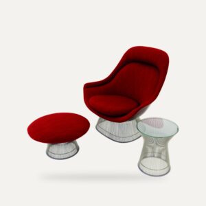 Platner Easy Chair and Ottoman