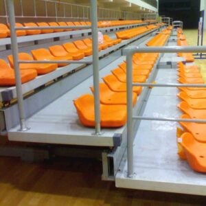 Retractable Telescopic Seating with HDPE Seats